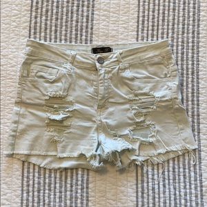 Light blue ripped shorts
